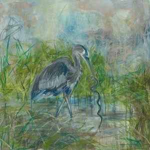 Heron with Snake, 2017