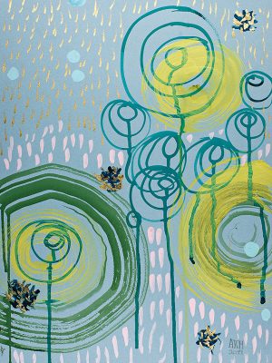 Aqua Spin Green and Grey B, 2014