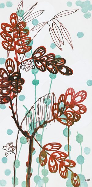 Eucalyptus and Leaves <br> 20" x 10"