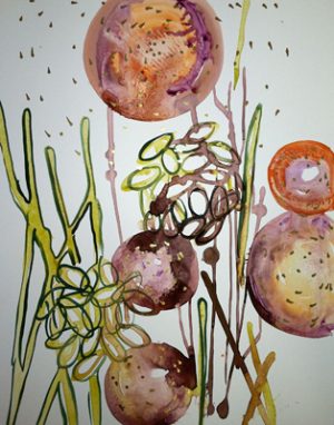 Yupo series grasses and orbs