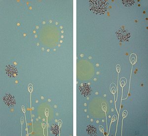 Summer Dusk diptych