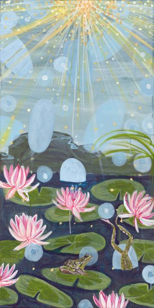 Let There Be Frogs II<br>24"W x 48"H, 1 3/8"D