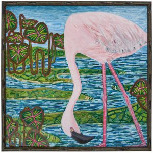 Pink Flamingo <br>30” x 30”